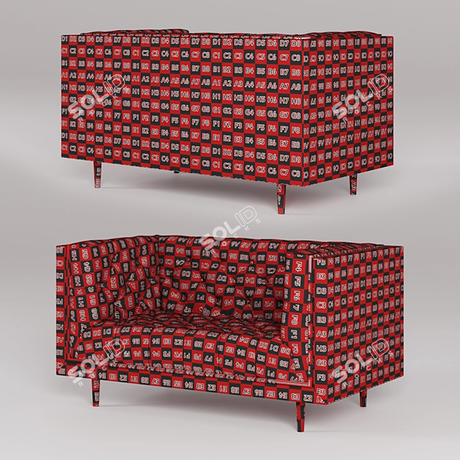 Mid Century Danish Modern Walnut Armchair 3D model image 5