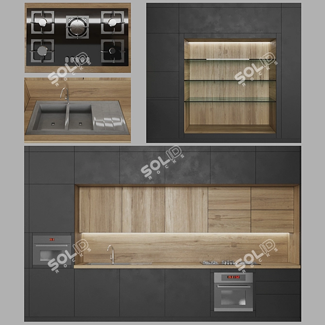 GEOMETRY:EDITPOLY KITCHEN MODELS 3D model image 2