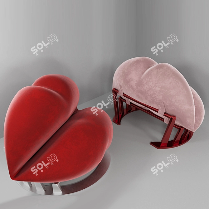 Dream Lips Armchair 3D model image 3
