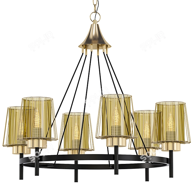 Odeon Dogana Loft Chandelier 3D model image 1