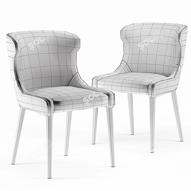 Sloan Cross Round & Claudia Dining Set 3D model image 4