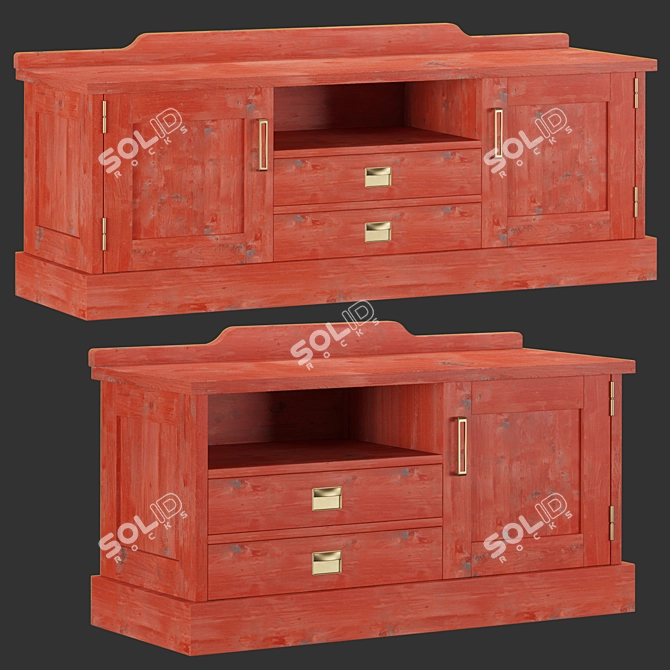 Stylish Yacht-inspired Country Cabinets 3D model image 3