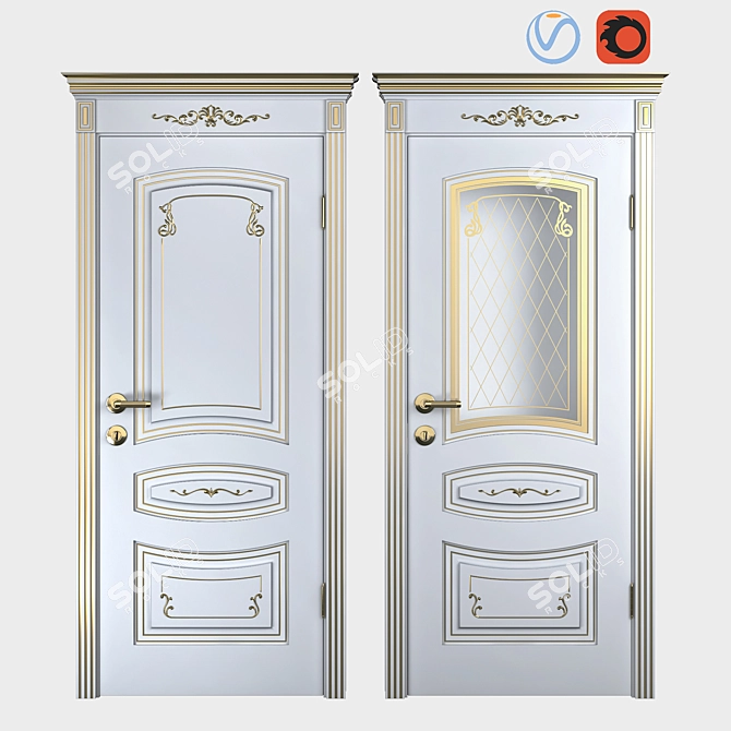 Elegant Sonata Door by Viva 3D model image 4