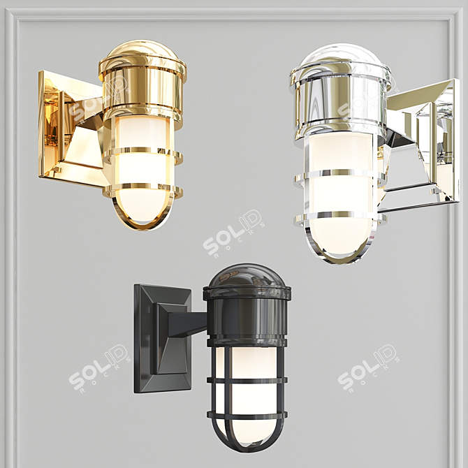 Elegant Wall Sconce Collection 3D model image 2