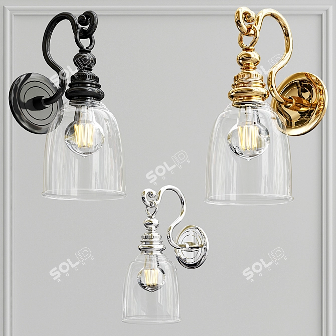 Elegant Wall Sconce Collection 3D model image 3