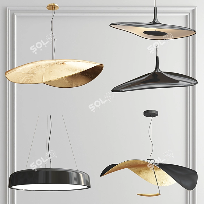 Exclusive Chandelier Collection: Gervasoni, Luce Plan, Faro, Lederam 3D model image 1