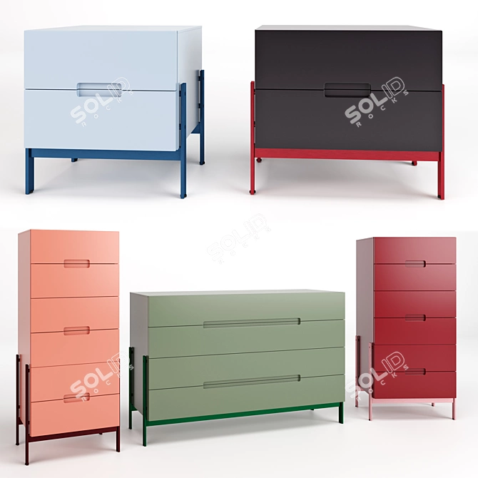 Sleek FLOAT Collection Novamobili - Modern Storage Solutions 3D model image 1