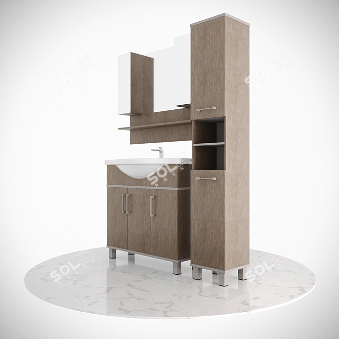 Caribbean Bathroom Set 3D model image 2