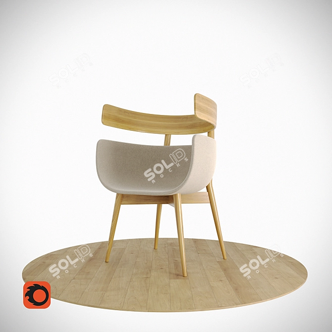 Astra Chair: Sleek Design for Modern Spaces 3D model image 1