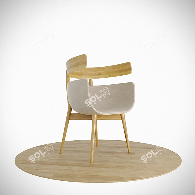 Astra Chair: Sleek Design for Modern Spaces 3D model image 2