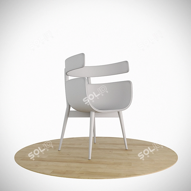 Astra Chair: Sleek Design for Modern Spaces 3D model image 3