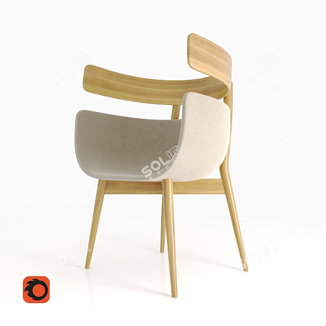 Astra Chair: Sleek Design for Modern Spaces 3D model image 4