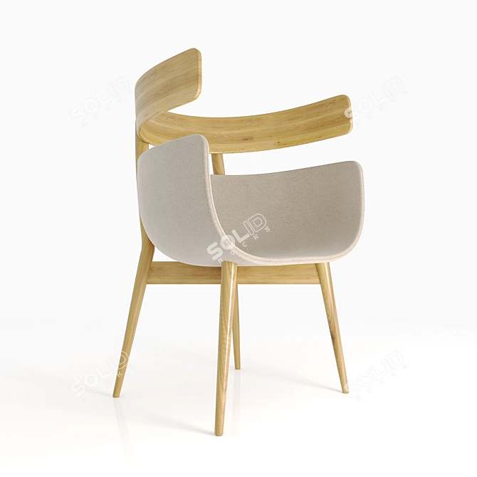 Astra Chair: Sleek Design for Modern Spaces 3D model image 5