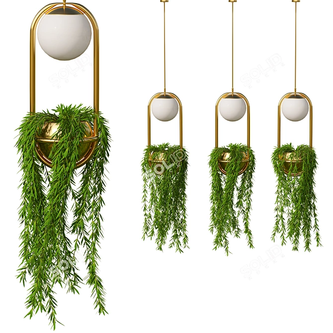 Greenery Glow Pendant 3D model image 1