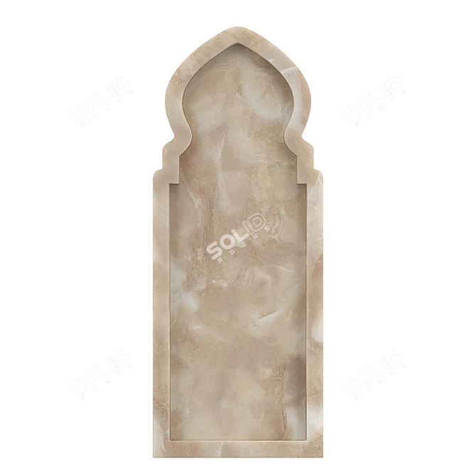  Elegant OM Arch Marble Sculpture 3D model image 1