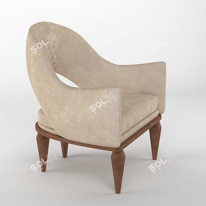 Cocoon Comfort: Cipriani Homood Armchair 3D model image 2