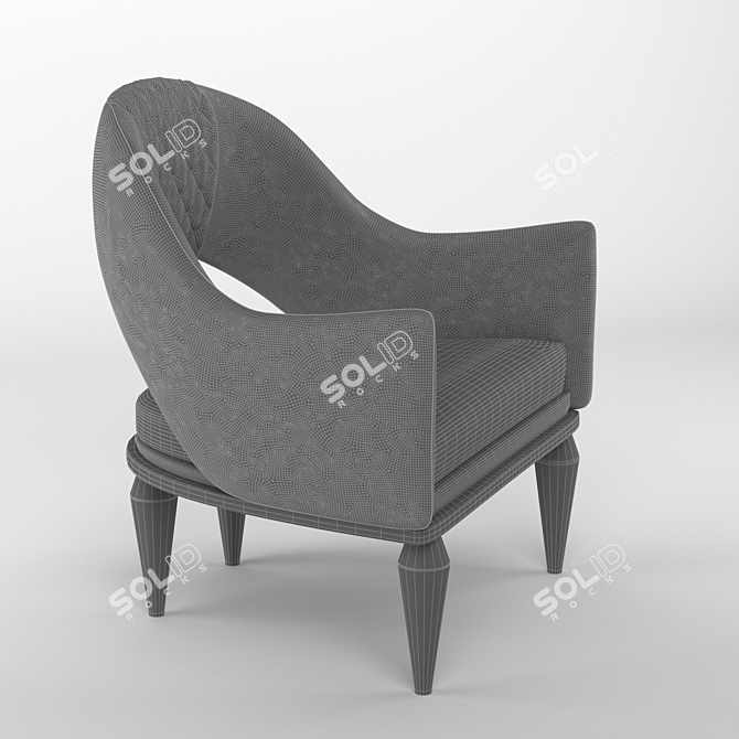 Cocoon Comfort: Cipriani Homood Armchair 3D model image 3