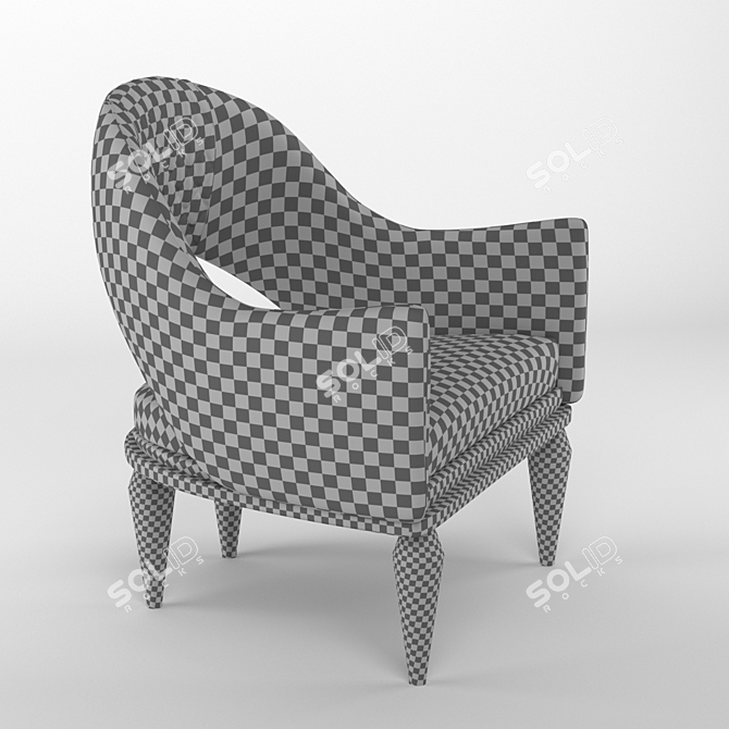 Cocoon Comfort: Cipriani Homood Armchair 3D model image 4