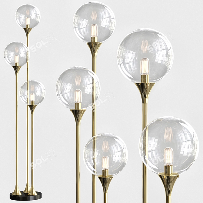 Elegant Arteriors Millie Floor Lamp 3D model image 3