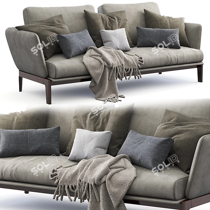 Luxury 2013 Molteni & C CHELSEA Sofa 3D model image 2