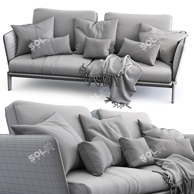Luxury 2013 Molteni & C CHELSEA Sofa 3D model image 5