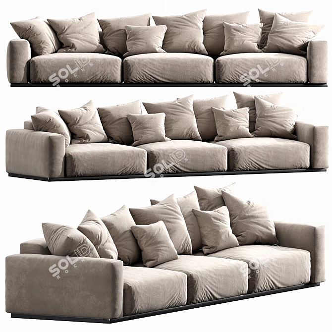 Modern Design Flexform Lario Sofa 3D model image 1