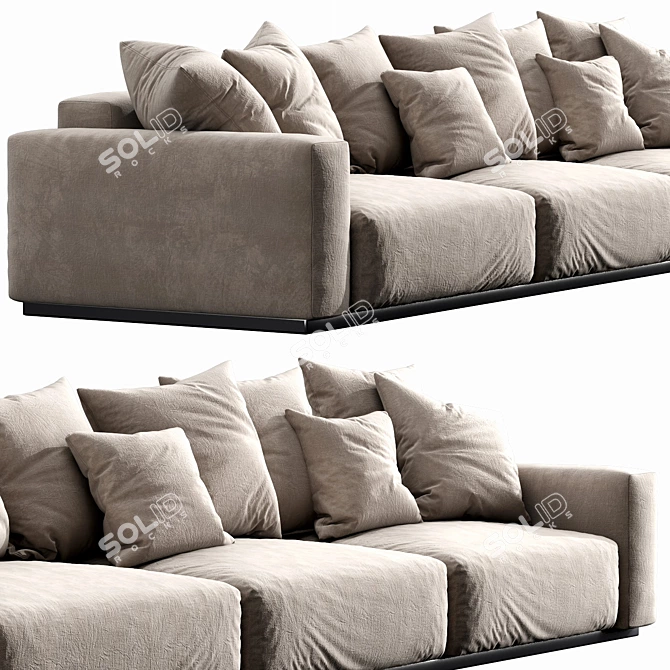 Modern Design Flexform Lario Sofa 3D model image 2