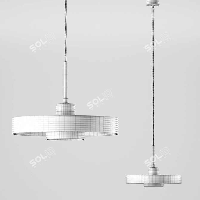 LED Chandelier Alpicella: Elegant Illumination 3D model image 5