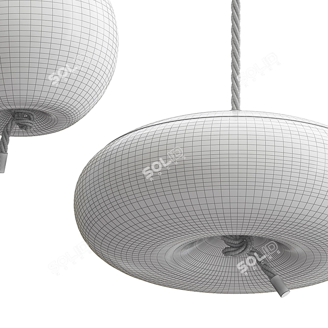 Elegant Glass Sphere Pendant 3D model image 3