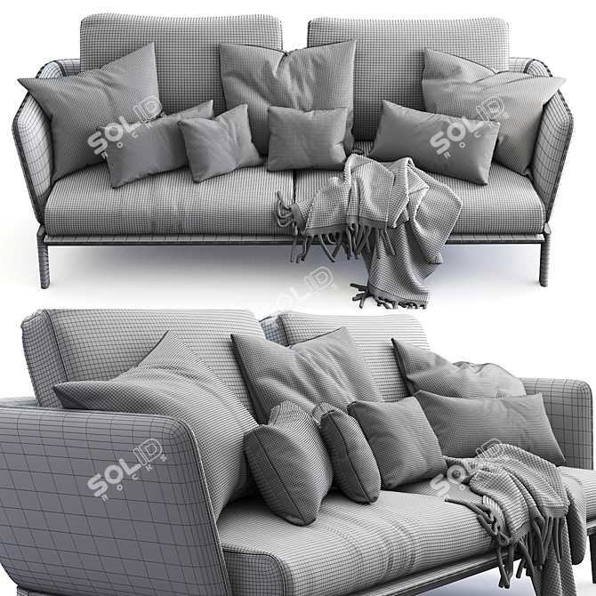 Modern Chelsea Sofa: Molteni & C Edition 3D model image 3