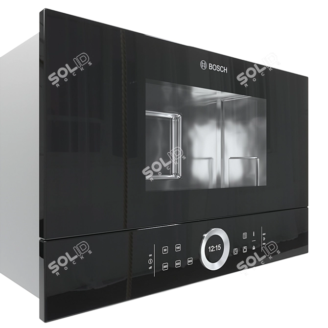 Bosch BFL634GB1 Microwave: Sleek & Efficient 3D model image 2