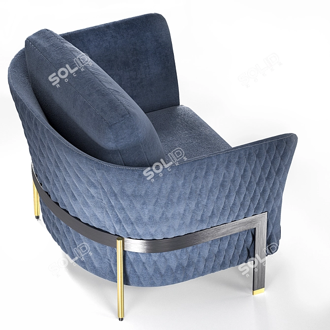 Elegant Upholstered Armchair - Timeless Design 3D model image 5