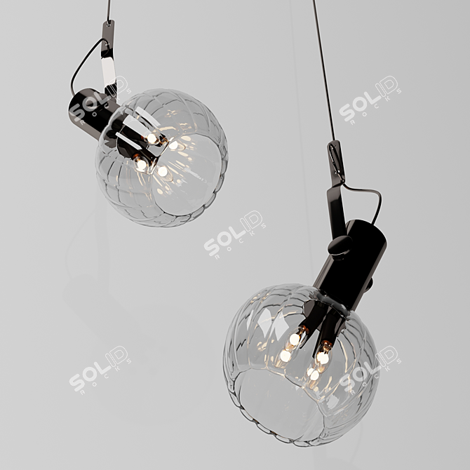 Fleming Chrome Chandelier 3D model image 2