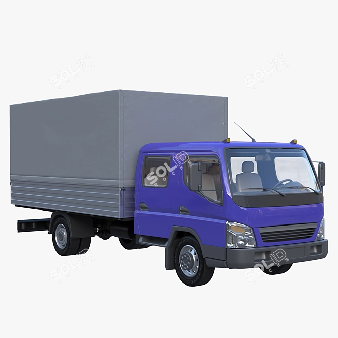 BAW Fenix 1065 Double Cab Truck: Versatile Tilt Design 3D model image 1