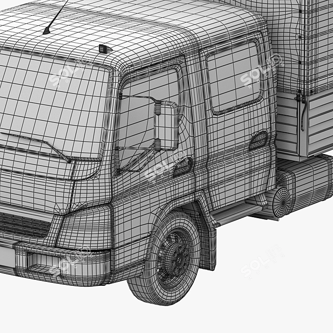 BAW Fenix 1065 Double Cab Truck: Versatile Tilt Design 3D model image 5