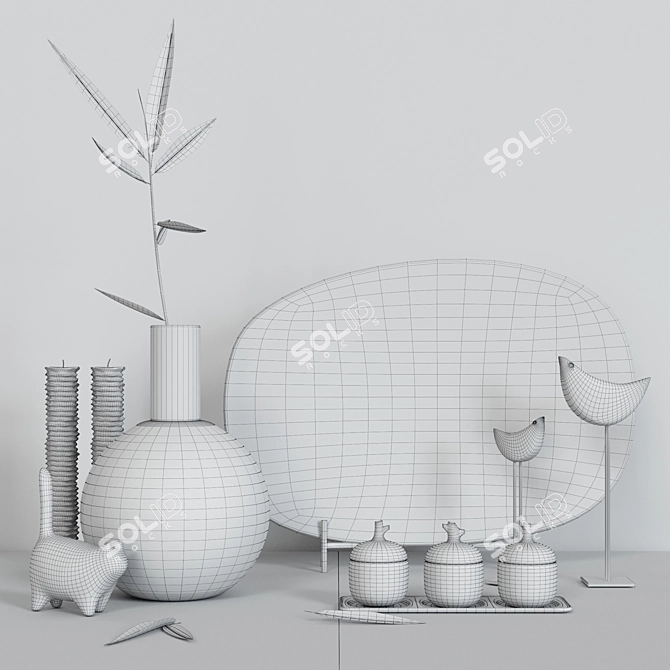 Elegant Decor Set: J1 3D model image 2