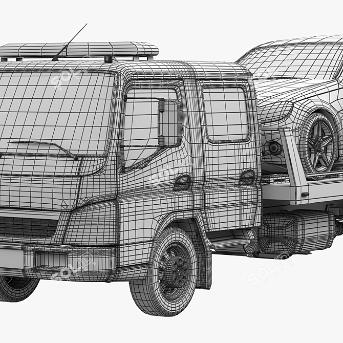 BAW Fenix 1066 Tow Truck: Extended Double Cab 3D model image 5