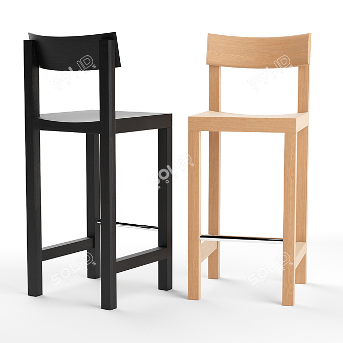 Modern Minimalist Primo Bar Stool 3D model image 2