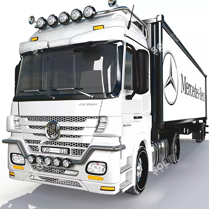 Ultimate Benz Actros01: Unrivaled Unboxing Experience 3D model image 1