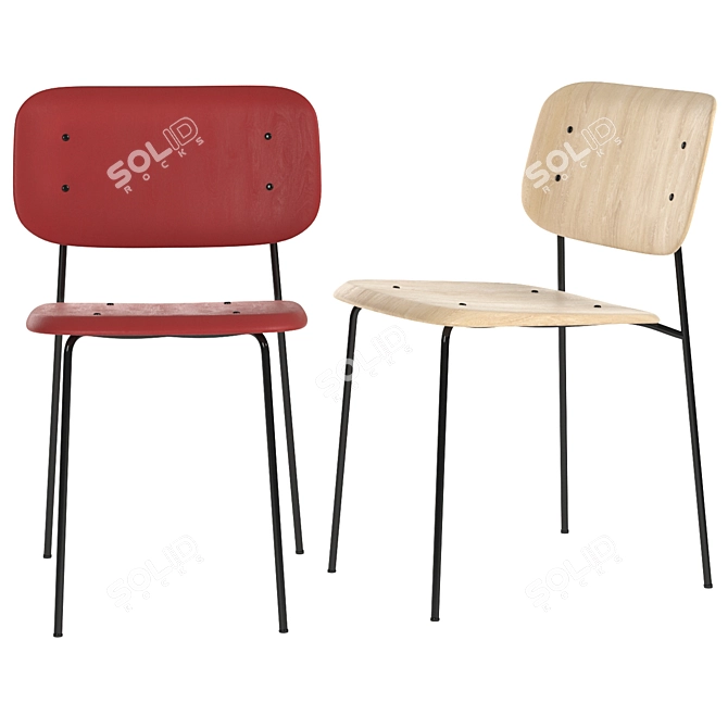 Sleek Soft Edge 10 Chair 3D model image 2