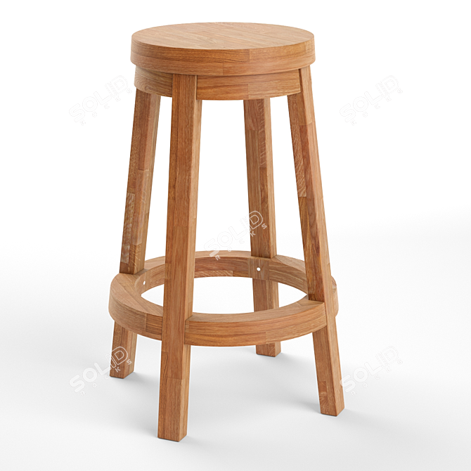 Modern Spin Counter Stool: Stylish & Functional 3D model image 2