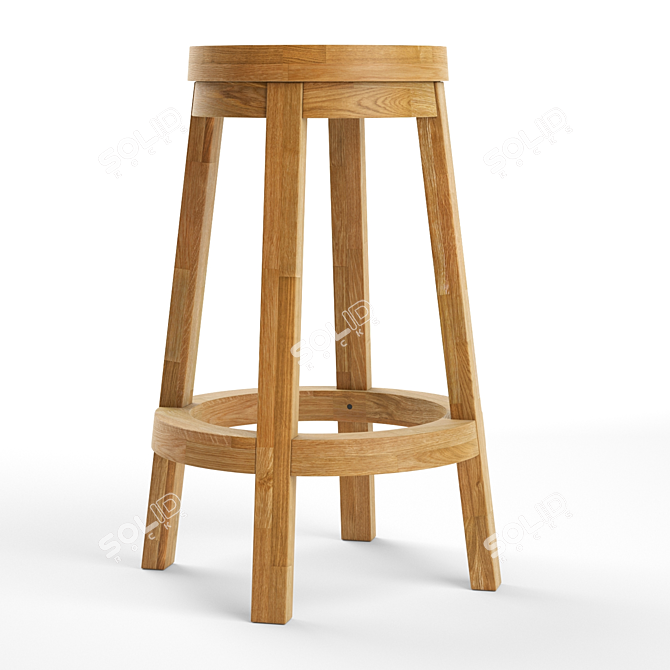 Modern Spin Counter Stool: Stylish & Functional 3D model image 3