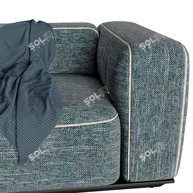 Hybrid Sofa: Versatile Modular Seating 3D model image 2