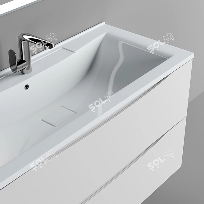 BelBagno Marino 100 - Stylish Washbasin Cabinet 3D model image 2