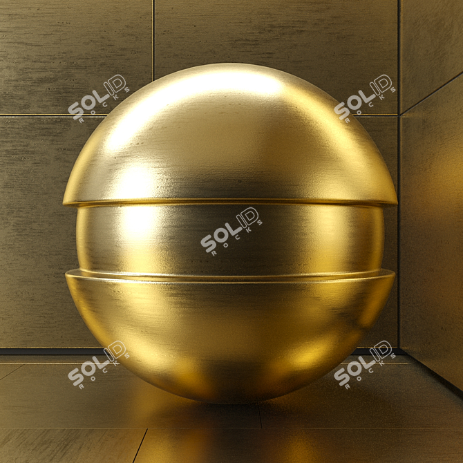 Sleek Seamless Gold Texture 3D model image 2