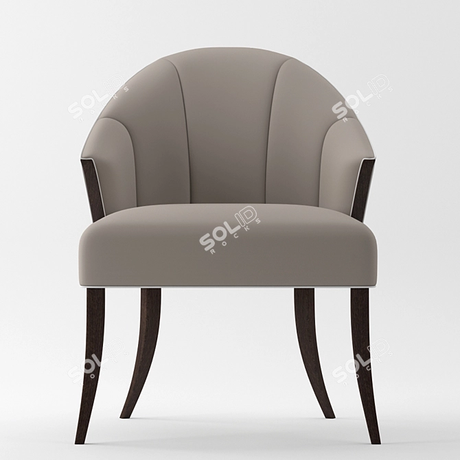 Elegant Versatile Upholstered Chair 3D model image 2