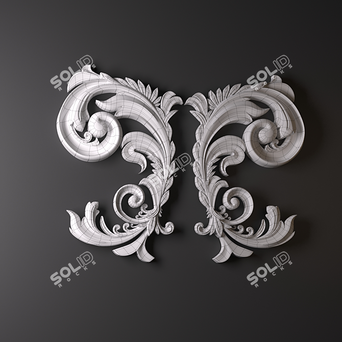 Elegant Russian Ornament 3D model image 2