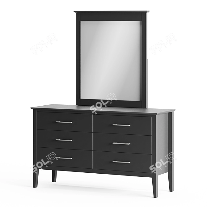 Elegant Dark Gray Dresser: Coastwood's No. 01 3D model image 1