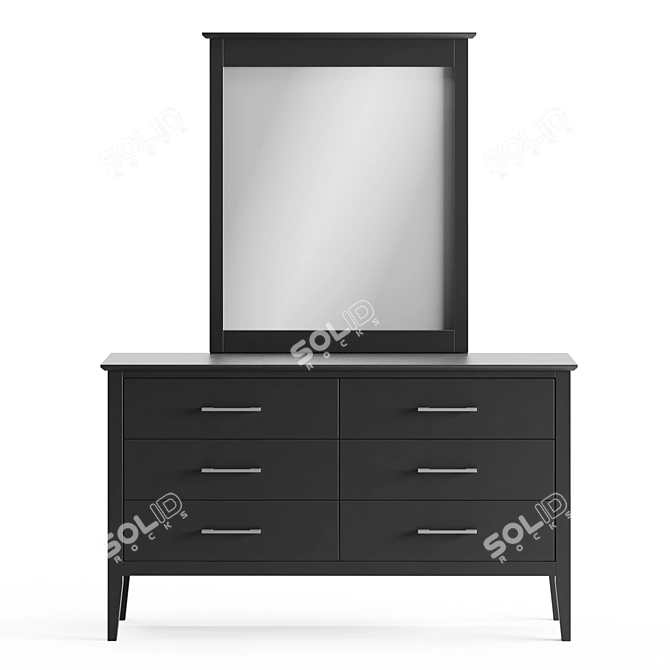 Elegant Dark Gray Dresser: Coastwood's No. 01 3D model image 2