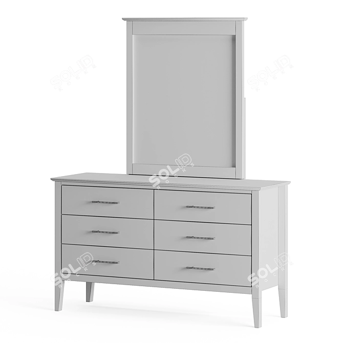 Elegant Dark Gray Dresser: Coastwood's No. 01 3D model image 3